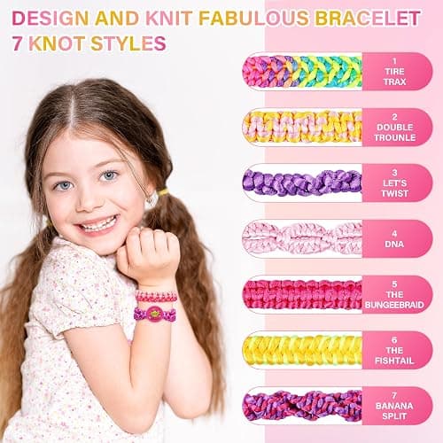 Dpai Friendship Bracelet Making Kit for Girls,DIY Arts and Crafts Toys,Jewelry String Maker Kit,The Best Birthday Gifts Ideas for Girls 6 7 8 9 10 11 12+ Years Old（Pink） thumbnail 2