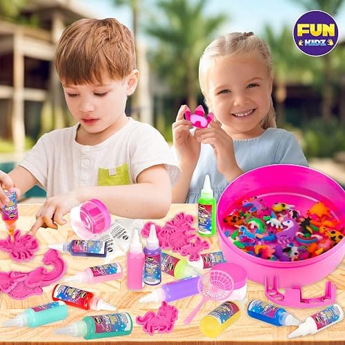 Unicorn Magic Grow Aqua Elves Kit, FunKidz Magical Water Elf Toys for Kids with 25 Colors Gel 16 Unicorn Molds to Make Over 100 Water Pets Crafts for Girls Boys Ages 3+ thumbnail 2