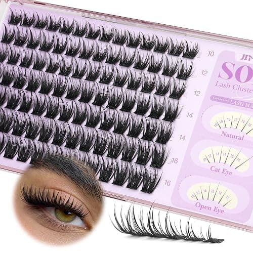 Wispy Lash Clusters Natural Look Manga Eyelash Clusters 10-16MM Spiky Cluster Eyelash Extensions D Curl Fluffy Lash Extensions Individual Cluster Lashes Wispy Pestañas Postizas thumbnail 8