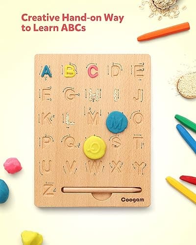 Coogam Wooden Alphabet Tracing Board thumbnail 5