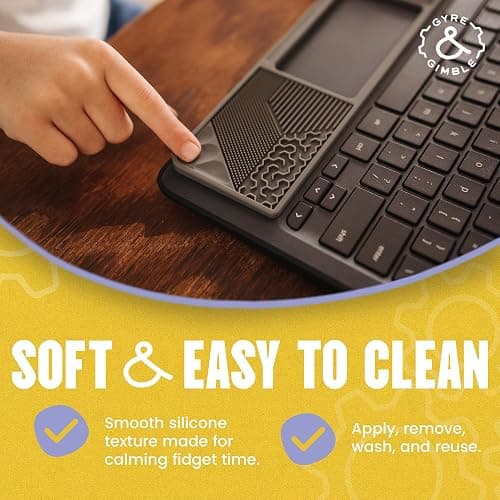 Student ChromebookⓇ Gidget: Silicone Sensory Mat/Palm Rest Compatible with Most Student ChromebookⓇ Models – Textured Fidget Pad for Discreet Focus and Comfort – by Gyre & Gimble thumbnail 5