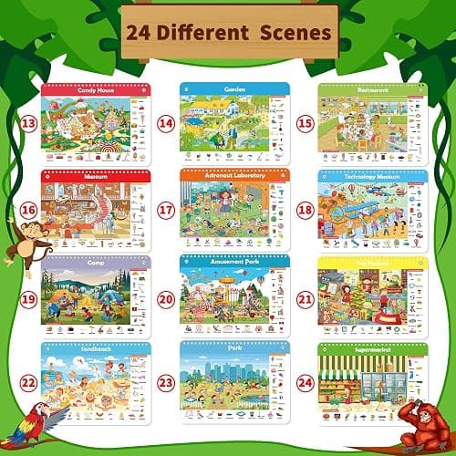 Search and Find Book for Kids Ages 4-6,3-8, Reusable Activity Pad with 24 Toddler Activities Books, Educational Toys for 3+ Year Old, Toddler Airplane Travel Essentials, Travel Toys for Kids 4-8 thumbnail 9