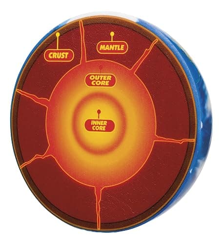 Toysmith Squishy Planet Earth Ball - Earth's Core Squeeze Stress Ball with Layers, Educational Toy thumbnail 4