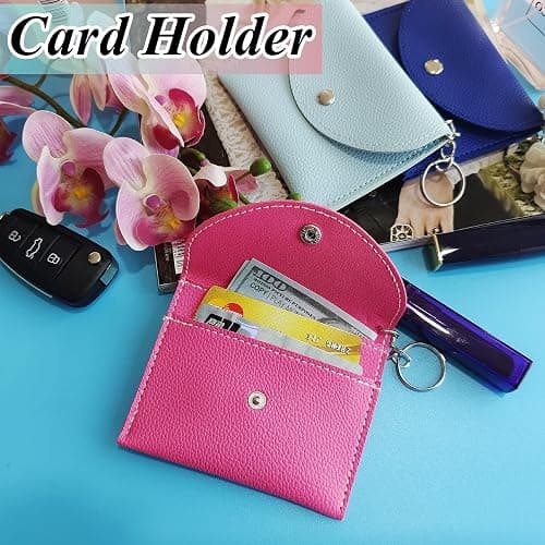 BATUMEYE Keychain Set for Woman Gift with Whistle Bottle Opener Card Holder Wristlet Strap Travel Bottle Holder thumbnail 9