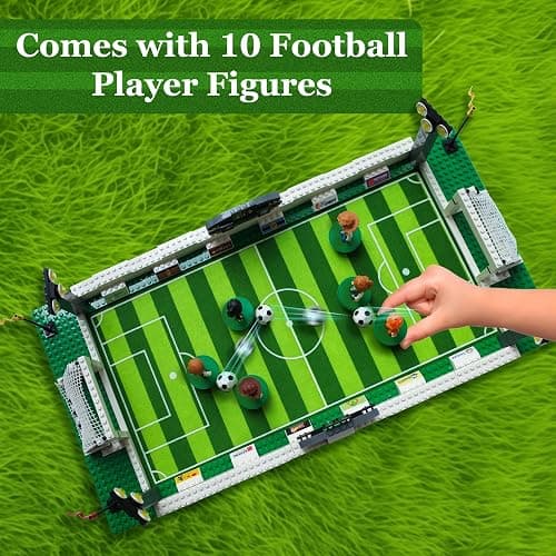Soccer Field Building Blocks Set, Compatible with Soccer Lego Set, Soccer Stadium Toy Building Bricks, Football Sports Bord Game for Teens Kids Adults, Gifts for Boys & Girls - 401PCS thumbnail 5