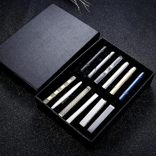 Jstyle 12 Pcs Tie Clips Set for Men Tie Bar Gift for Men Clip Set for Regular Ties Necktie Wedding Business Clips with Luxury Package thumbnail 6