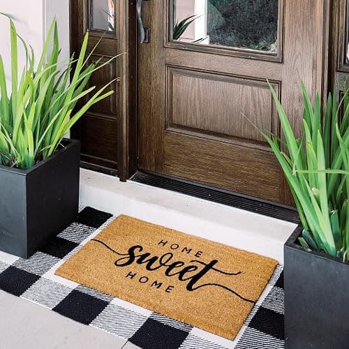 THEODORE MAGNUS Door Mat - Welcome Mat for Front Door with Non-Slip Backing - Durable Coir Doormat - Perfect for Outside Entrance and Entryway Matt - Outdoor/Indoor - Sweet Home - 17" x 30" thumbnail 2