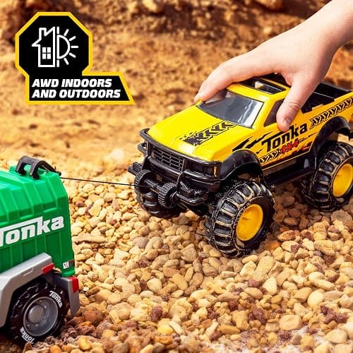 Tonka Steel Classics 4x4 Pickup Truck - Made with Steel & Sturdy Plastic, Yellow Toy Construction Truck, Boys and Girls, Kids, Toddlers, Ages 3+ thumbnail 8