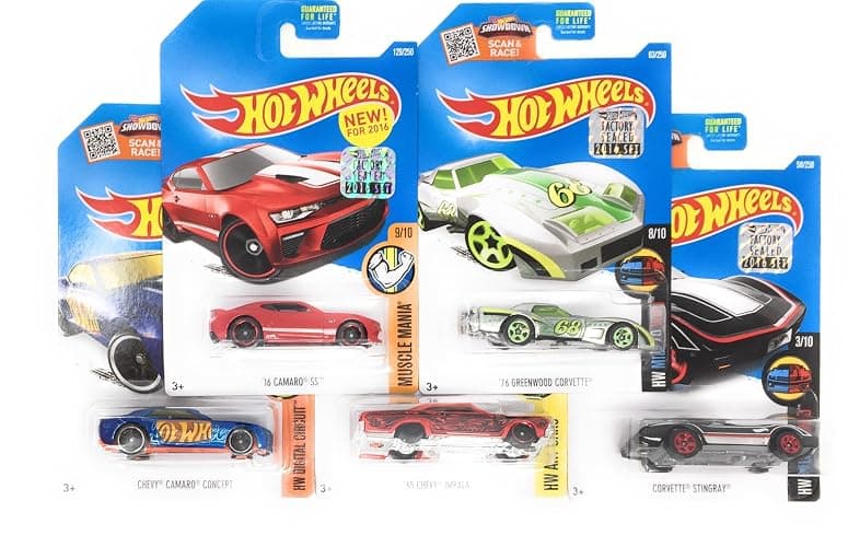Hot Wheels Muscle Car Madness 5 Pack Random Diecast Bundle Set with Various Corvettes, Mustangs, Camaros, Chargers, GTO"s, Firebirds, Shelby, and More thumbnail 2