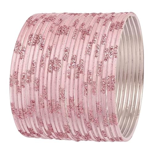 Touchstone "Colorful 2 Dozen Bangle Collection Indian Bollywood Alloy Metal Textured Designer Jewelry Bangle Bracelets Set of 24 for Women - Image 1