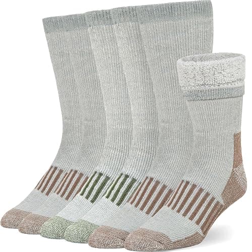 Alvada Merino Wool Hiking Socks Thermal Warm Crew Winter Boot Sock For Men & Women 3 Pairs - Image 1