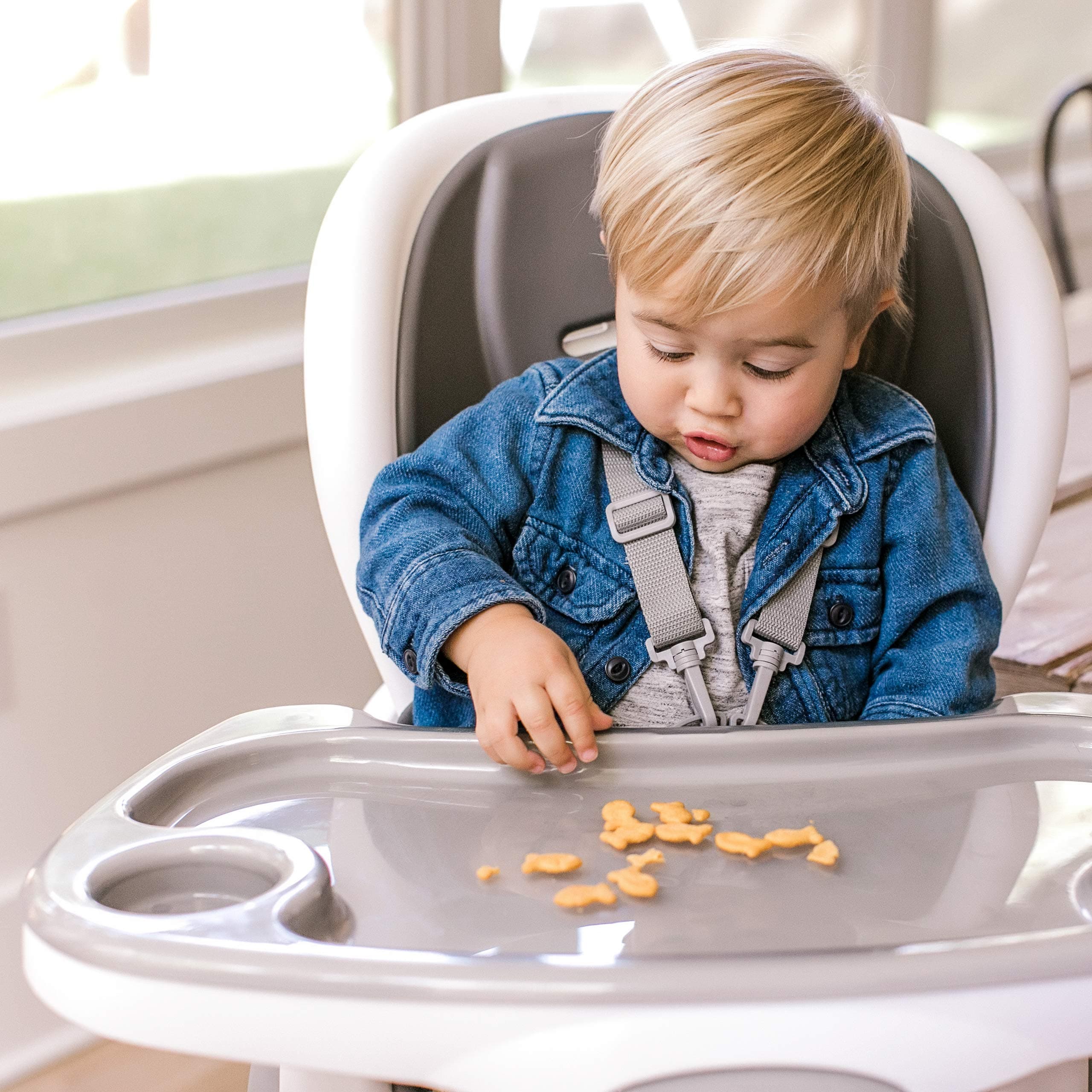 Ingenuity SmartClean Trio Elite 3-in-1 Convertible Baby High Chair, Toddler Chair, and Dining Booster Seat - Slate - Trio Elite Slate thumbnail 9