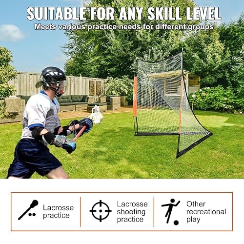 VEVOR Portable Lacrosse Goal - Complete Training Accessory Set with Extended Coverage for Youth and Adults thumbnail 7