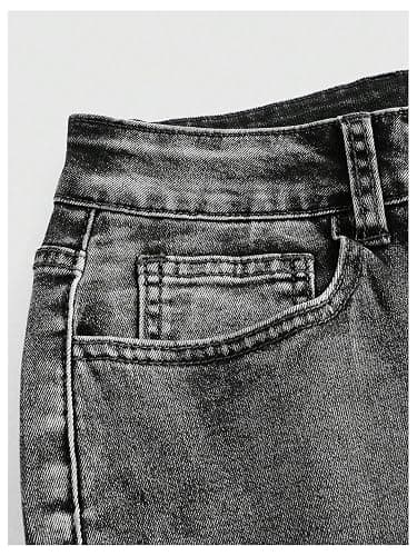 WDIRARA Women's Goth Punk Rhinestone Embroidered Flare Jeans Denim Pants | Bootcut,Bell-bottoms,Flared Trousers thumbnail 4
