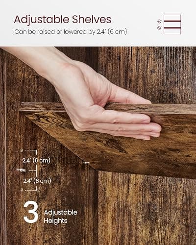 VASAGLE Bookcase, 6-Tier Bookshelf, Open Storage Shelf, Shelving Unit, 24 x 60 x 178.5 cm, for Living Room, Home Office, Dinning Room, Rustic Brown LBC169K01 thumbnail 5