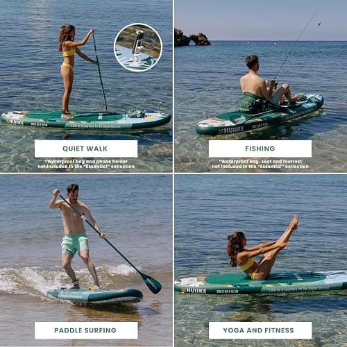 HUIIKE Stand Up Paddle Board for Adults with Accessories Included, Oar, Fins, Pump. Inflatable Sup Board Great Stability and Resistance. 10’ x 33" x 5.9", Maximum Load 286 lb thumbnail 5