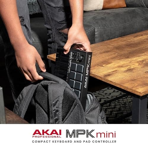 Akai Professional MPK Mini MK3-25 Keys USB MIDI Keyboard Controller with 8 Backlit Drum Pads, 8 Buttons, Music Production Software and Native Instruments Sound Package (NKS Integration), Black thumbnail 12