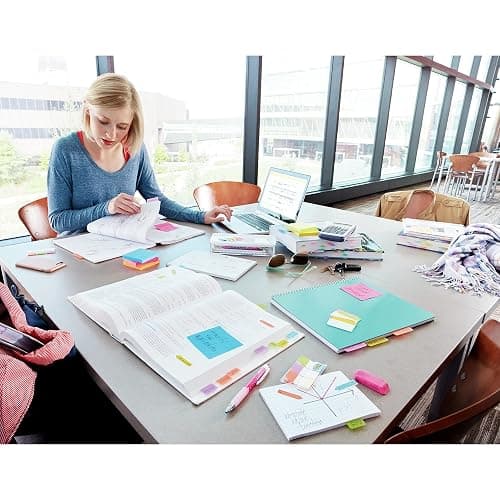 Post-it Page Markers, Assorted Colors, 1/2 in x 2 in, 50 Sheets/Pad, 5 Pads/Pack (670-5AF) thumbnail 2