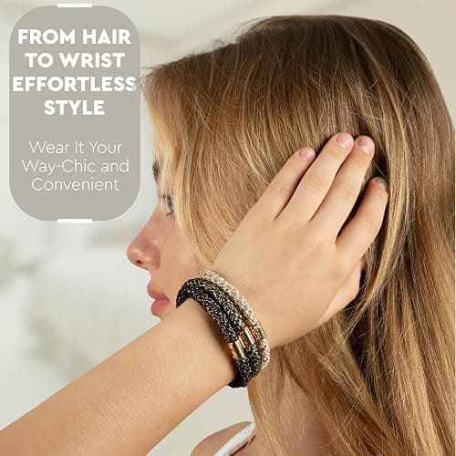 Knotty Luxe Hair Ponytail Holders (Blonde, 12 Count) thumbnail 4