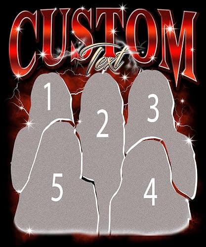 Custom Your Own Bootleg Rap Tee Shirts, Custom Your Text Vintage Shirt, Custom Graphic Tees, Christmas Birthday Gifts, Gifts for Boy Girl Friend Multi thumbnail 5