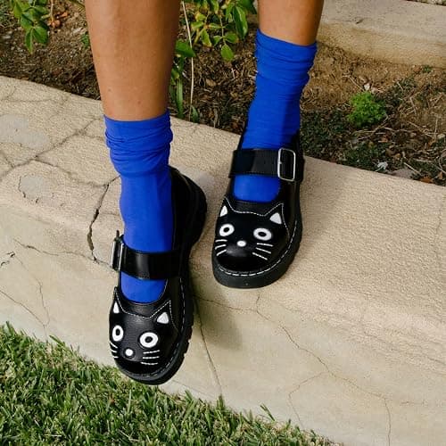 T.U.K. Anarchic Mary Jane Kitty- Premium Leather - Kitty Detailing with Buckle Strap - Women's Kitty Shoes thumbnail 2
