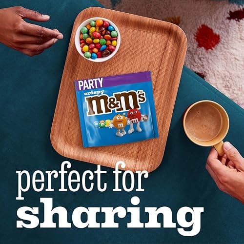 M&M's Crispy Milk Chocolate Sweets Bulk Sharing Snacks Party Bag 675g | Classic Milk Chocolate with Crunchy Centre Sweets, Bulk Sweets Bag, Crispy Chocolate Ideal Snacking & Treats thumbnail 7