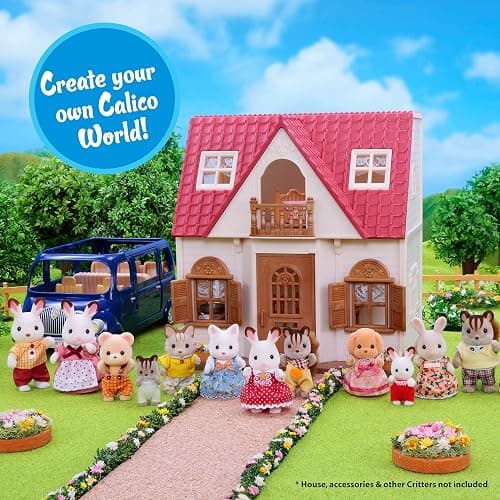 Calico Critters, Marshmallow Mouse Family, Dolls, Dollhouse Figures, Collectible Toys, 3 inches - Marshmallow Mouse Family thumbnail 7