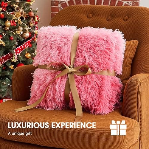 RUJIPO Heated Electric Blanket Heating Throw,Warm Winter Christmas Birthday Gifts for Her Women Grandma Seniors-Faux Fur Blanket with Soft Sherpa,10 Heat Settings,5 Time Settings,50x60, Baby Pink thumbnail 3