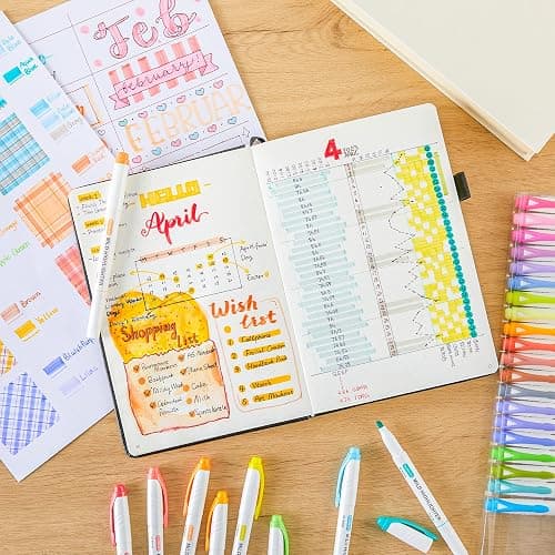 Shuttle Art 30 Colors Highlighters, Pastel Highlighter Pens Assorted Colors, Dual Tip Mild Color Highlighter Markers, Perfect for Teens, Kids and Adults Coloring, Underlining, Highlighting thumbnail 8
