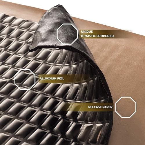 Siless Black 50 mil 52 sqft Sound Deadening mat - Sound Deadener Mat - Car Sound Dampening Material - Sound dampener - Sound deadening Material Sound Insulation - Car Sound deadening thumbnail 2