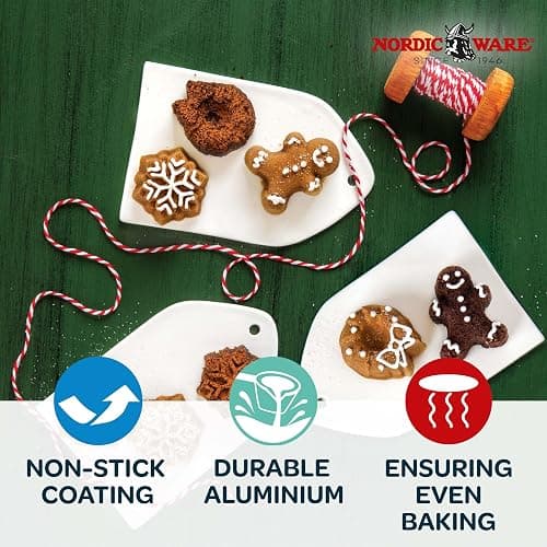 Nordic Ware Holiday Teacakes Cakelet, 3 Cup Capacity, Silver thumbnail 5