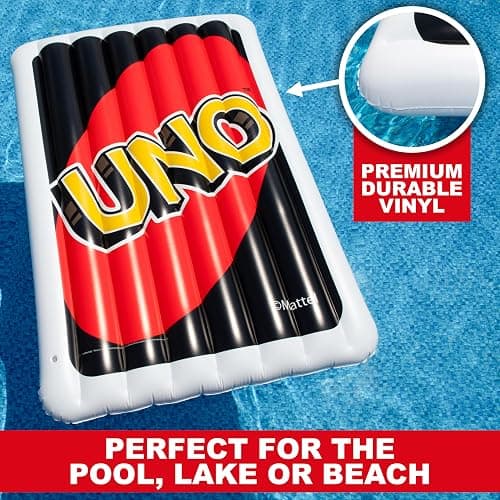Uno™ Pool Float – Giant Inflatable Reverse Card, Floatie for Pool, Beach & Lake, Durable Vinyl Raft, 6 Feet Tall, Perfect for Lounging & Summer Fun thumbnail 5