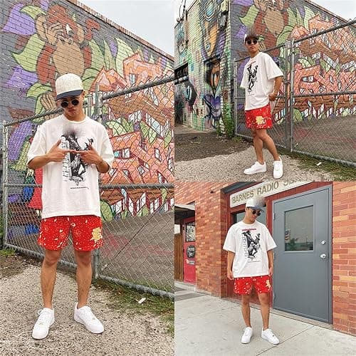 Summer Cool Casual Shorts, Mens Graphic Basketball Shorts Breathable Fashion Running Pants thumbnail 3