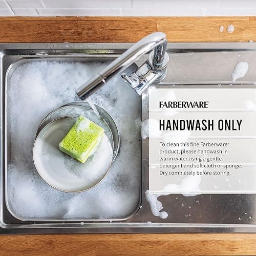 FARBERWARE 15-Piece Kitchen Knife Set with High-Carbon Stainless Steel Blades, Black Handles, Steak Knives, Wood Block, Razor Sharp and Ergonomic thumbnail 7