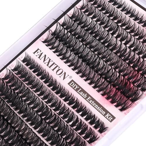 Cluster Lashes 280 pcs Lash Clusters D Volume Eyelashes Extensions 9-16 mm Mix 40D+50D Individual Lashes Thin Band Eyelashes Cluster for DIY Lash Extension Beginners (Lash Clusters) thumbnail 7
