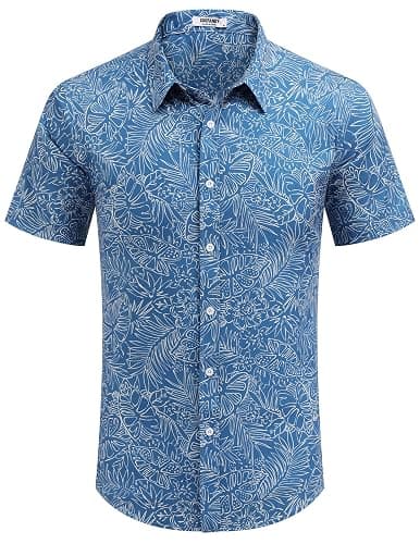 COOFANDY Mens Hawaiian Shirts Short Sleeve Button Down Aloha Shirt Casual Beach Clothes thumbnail 8