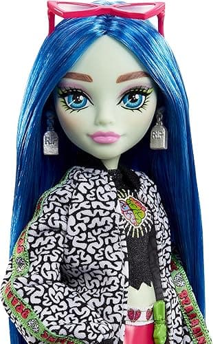 Monster High Ghoulia Yelps Posable Doll (10.3 in) with Blue Hair, Pet and Accessories thumbnail 3