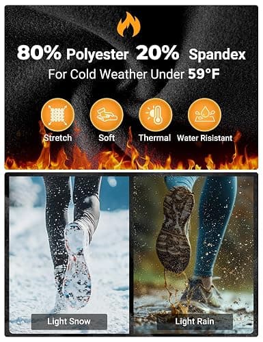 FitsT4 Sports Women's Winter Horse Riding Pants with Zipper Pockets Full Seat Riding Tights Fleece Lined Equestrian Breeches thumbnail 3