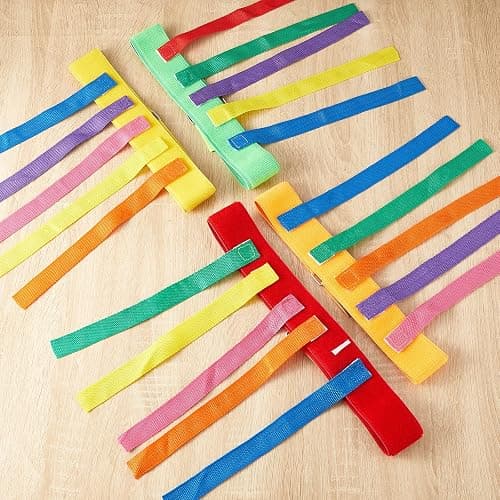 Wettarn 8 Pcs Catch Tail Game Belt Set Kids,Red,Orange,Yellow,Green | Colorful Streamers, Field Day Games, Birthday Party Activities, Outdoor Catch the Tail Challenge for Kids Adults thumbnail 6