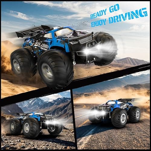Barlisam Remote Control Car, All-Terrain Remote Control Truck for Boys, Headlight, 1:20, 10KM/H, 2.4GHZ, Speed-Friendly, Sturdy, Rechargeable RC Cars for Boys 4-7 8-12 Christmas, Beginner, Kids 6-12+ thumbnail 9