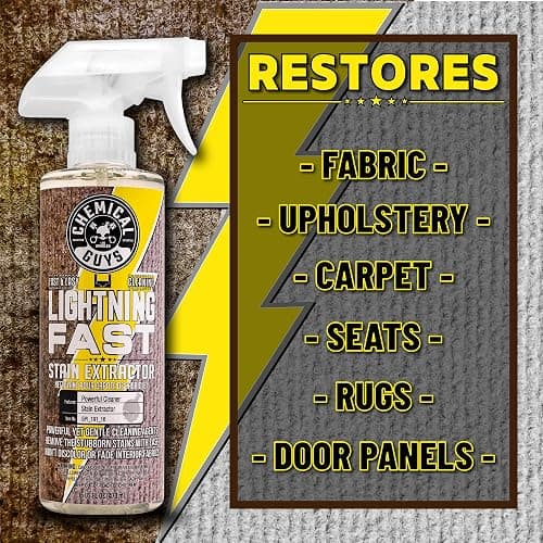 Chemical Guys Lightning Fast Carpet and Upholstery Stain Extractor - Chemical Guys Carpet Cleaner, Great for Fabric, Upholstery, Cars, Home, Office, Furniture, and More, Fresh Scent - 16 oz thumbnail 2