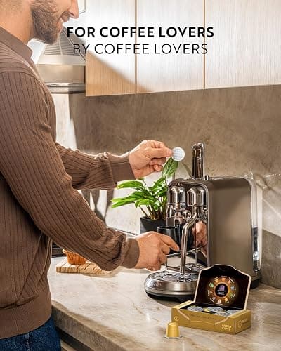 ROSSO CAFFÈ 60 Espresso Coffee Pods for Nespresso Original Machines, Premium Capsules, Variety Pack 6 Flavors, Rich Breakfast to Intense Roasts thumbnail 6