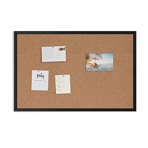 U Brands Cork Bulletin Board, 24'' x 36'', Black Wood Frame thumbnail 5
