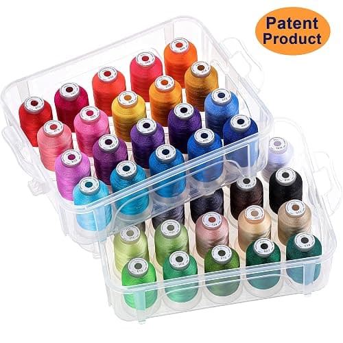 New brothread 40 Colors Compatible with Brother 500m Each Embroidery Machine Thread with Clear Plastic Storage Box for Embroidery Sewing Machine thumbnail 3