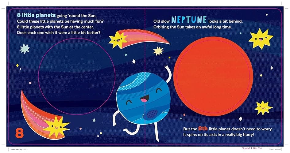 8 Little Planets: A Solar System Book for Kids with Unique Planet Cutouts thumbnail 14