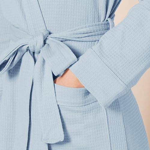 Amazon Essentials Women's Lightweight Waffle Full-Length Bath Robe with Pockets (Available in Plus Size) thumbnail 4