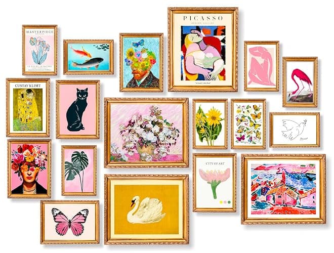 dazongweihan 18 PCS Colorful Eclectic Wall Art Decor, Maximalist Wall Prints for Bedroom, Funky Posters for Room Aesthetic, Colorful Boho Gallery Wall Prints for Bedroom Dorm - Image 1