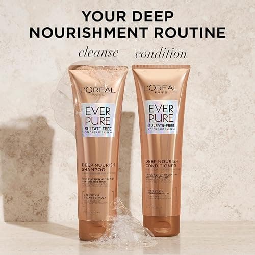 L'Oreal Paris Hair Conditioner for Dry Hair, Triple Action Hydration, Apricot Oil Infused, EverPure, 8.5 Fl Oz (Packaging May Vary) thumbnail 7
