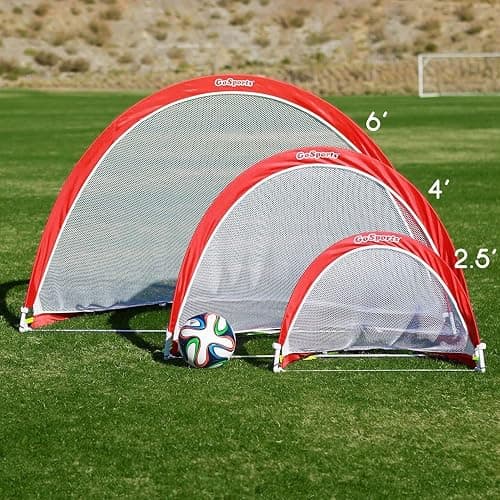 GoSports Portable Pop-Up Soccer Goals for Backyard - Kids & Adults - Set of Two Nets with Agility Training Cones and Carrying Case thumbnail 6
