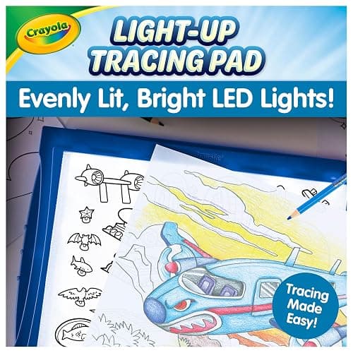 Crayola Light Up Tracing Pad - Blue, Drawing & Tracing Projector for Kids, Holiday & Christmas Gifts for Girls & Boys, Sketching Light Box Table, Toys for Kids, Ages 6+ thumbnail 9